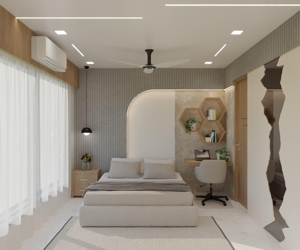 Bedroom — Concrete Study Nook