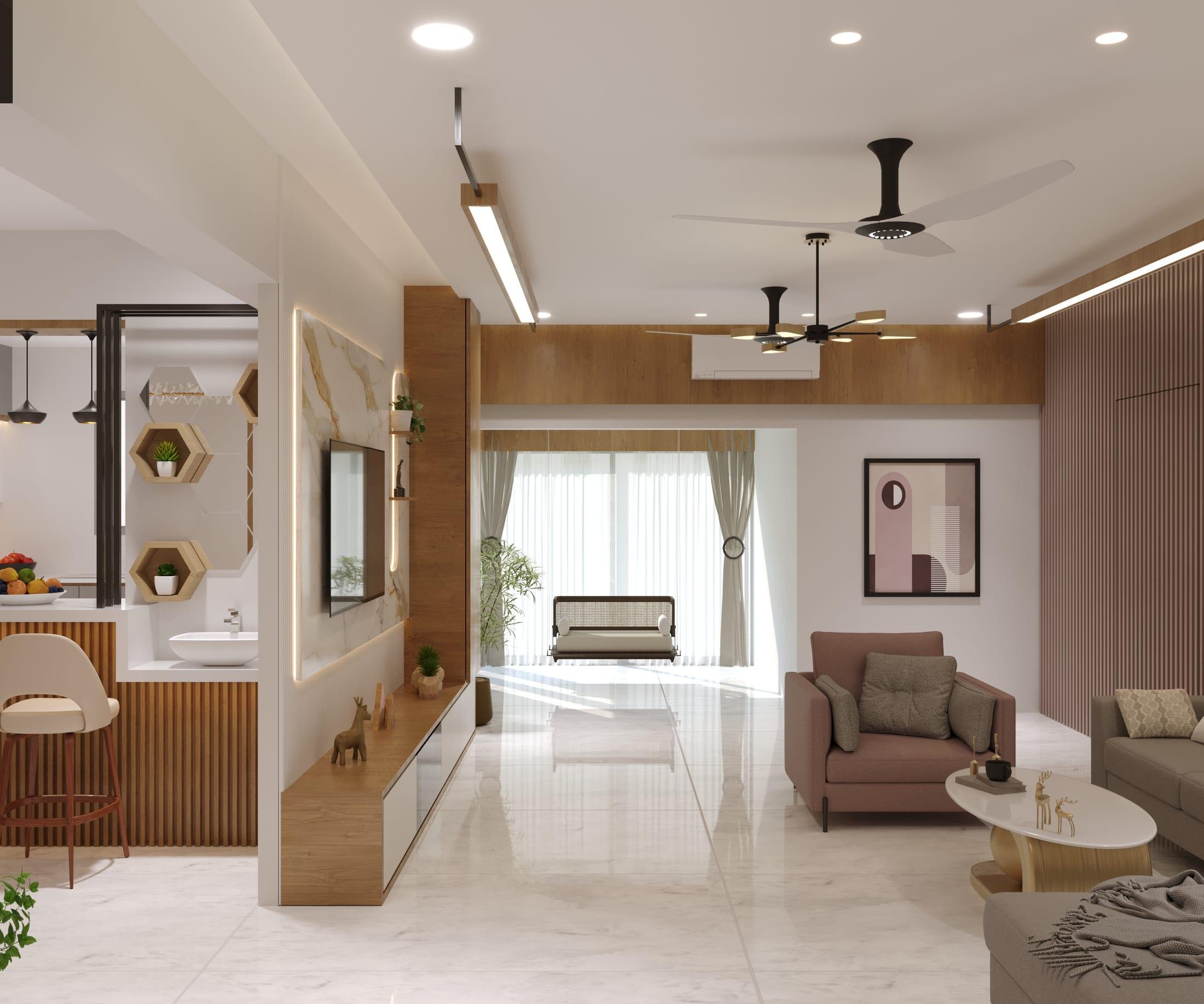 Living Room — Open Plan with Swing Seat