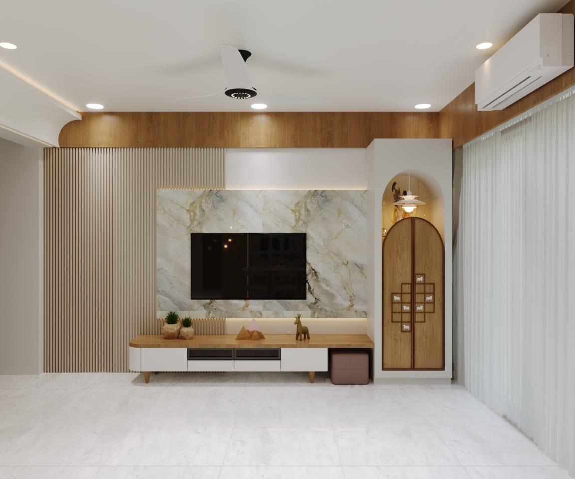 Living Room — Arched TV Console