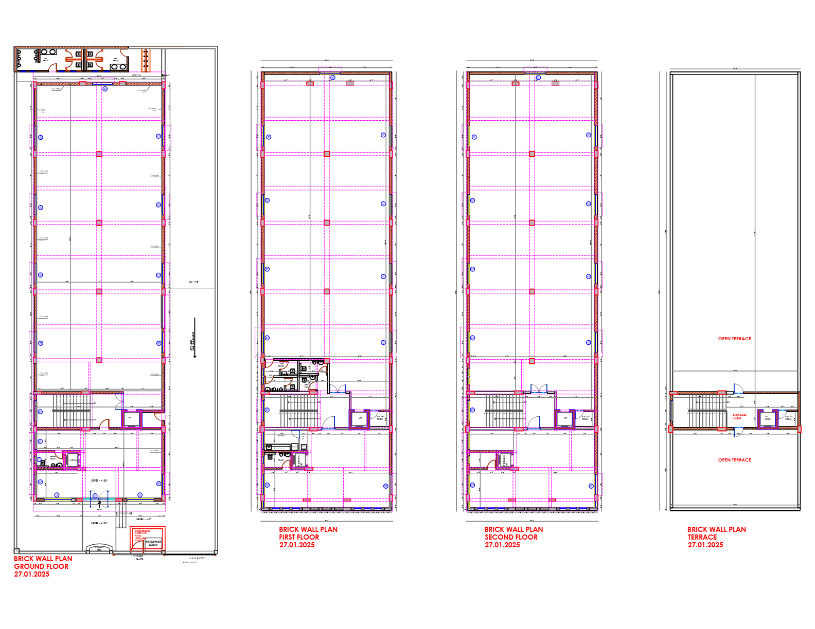 Brick Wall Plan — All Floors