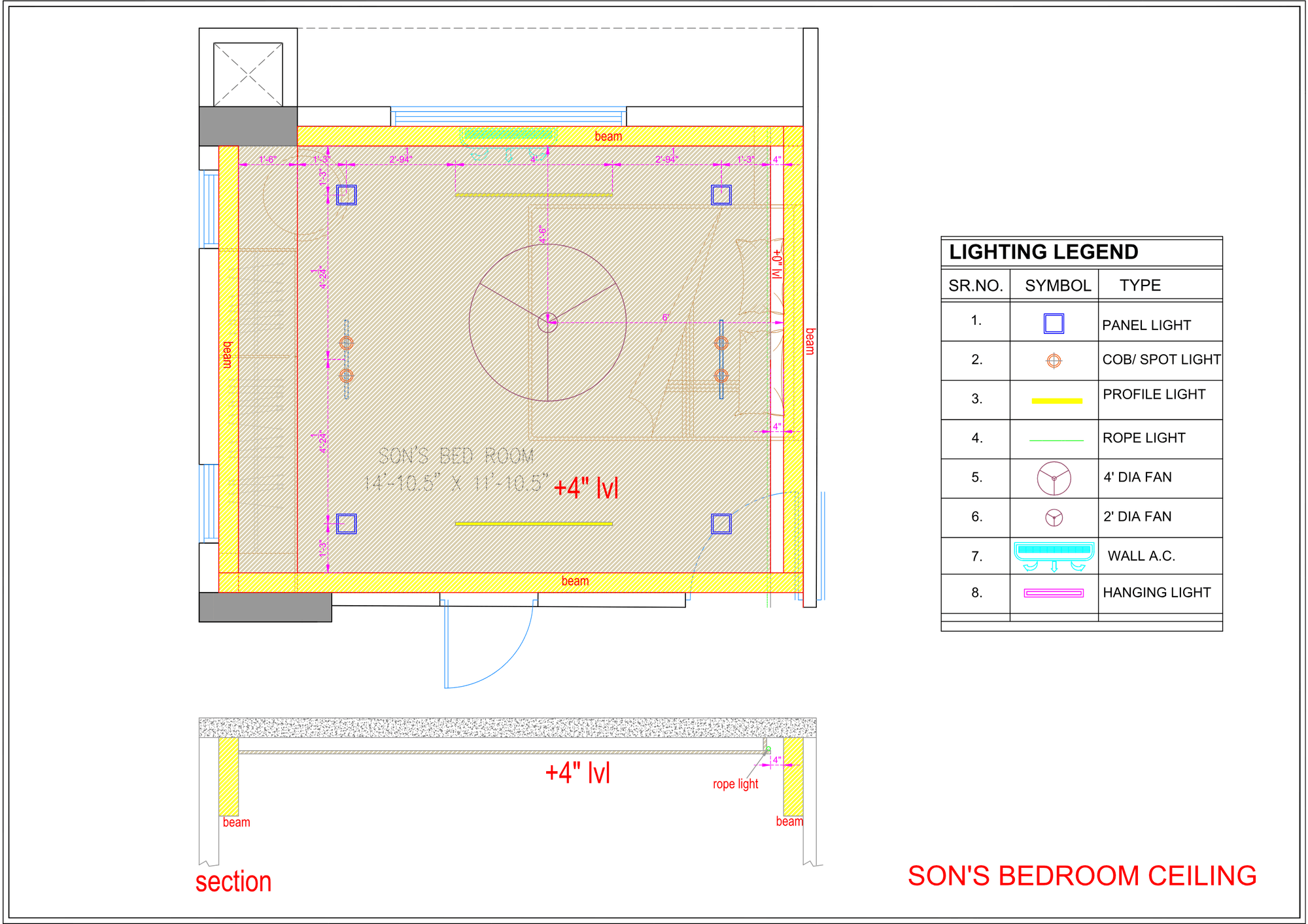 Son's Bedroom — Ceiling Design