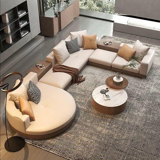 Aerial View — Sectional with Round Daybed