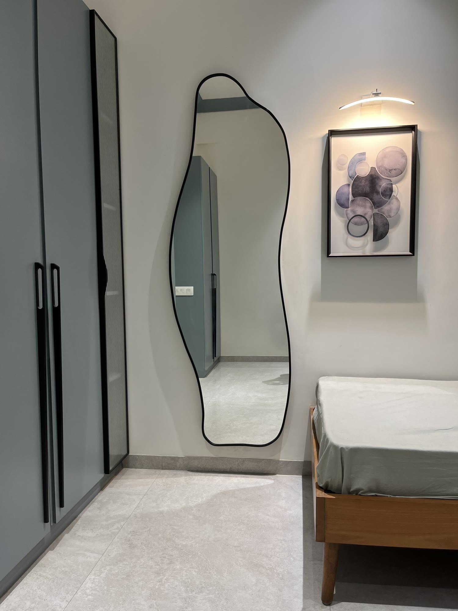Bedroom — Sculptural Wave Mirror